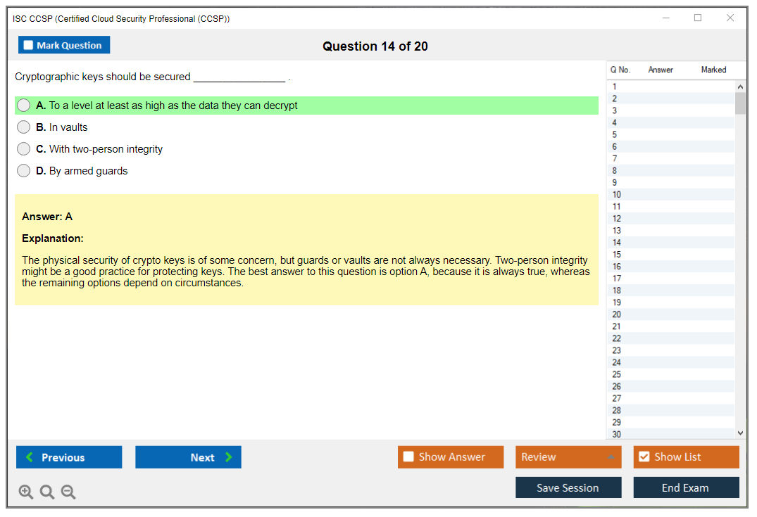 CCSP Exam Engine