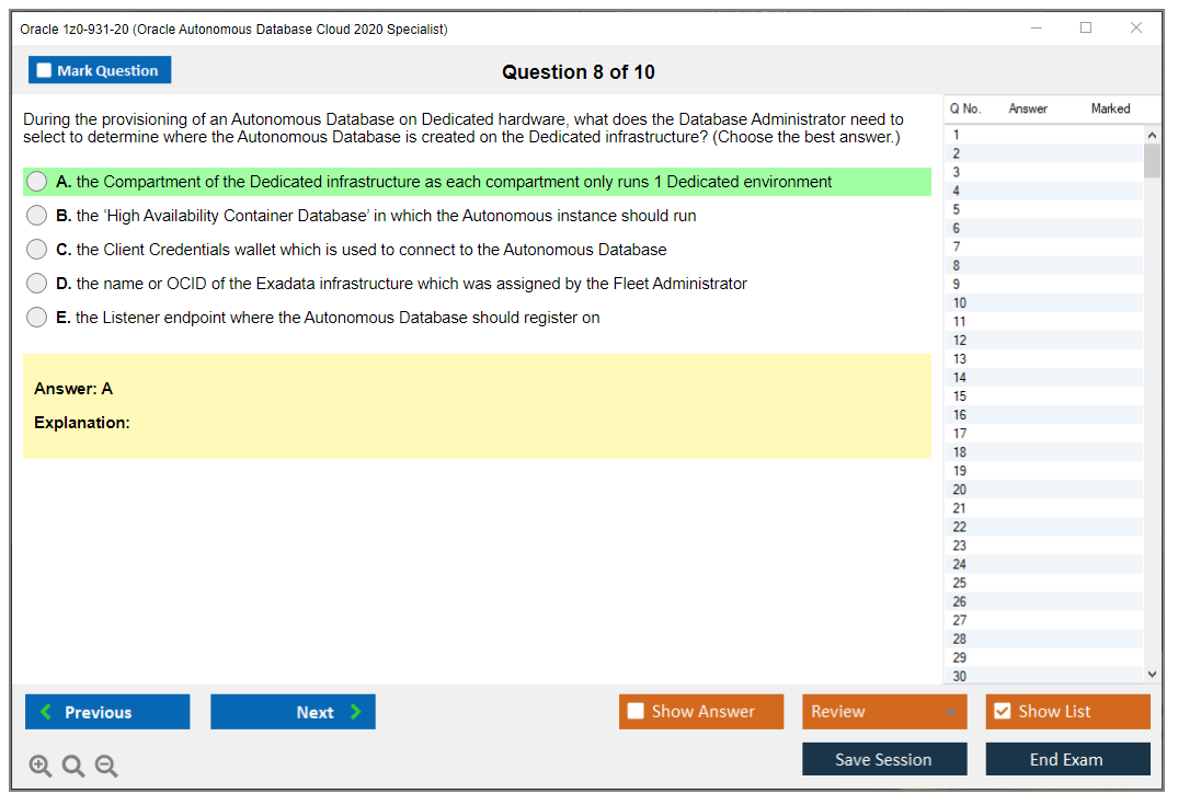 1z0-931-22 Test Vce