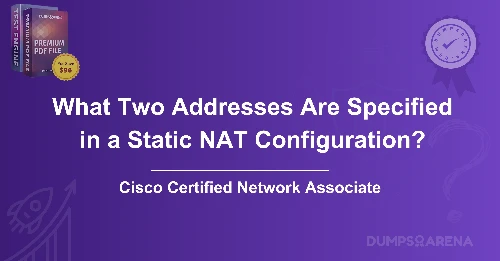 What Two Addresses Are Specified in a Static NAT Configuration?