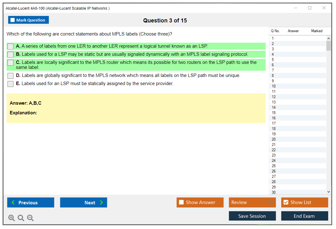 Alcatel-Lucent Scalable IP Networks NRS Test 4A0-100 Exam QA PDF+Simulator 