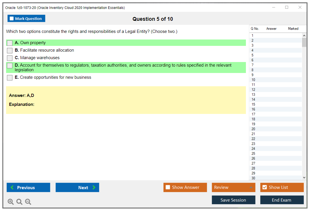 1z0-1073-22 Testengine