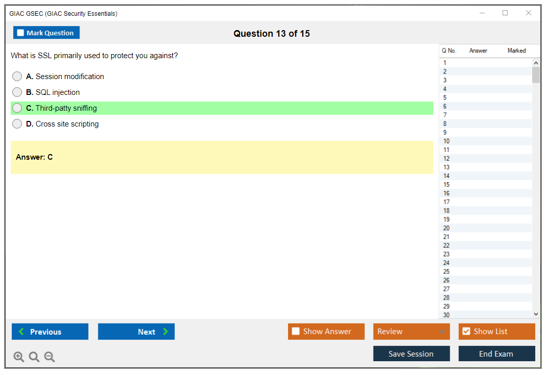 Test GSEC Duration