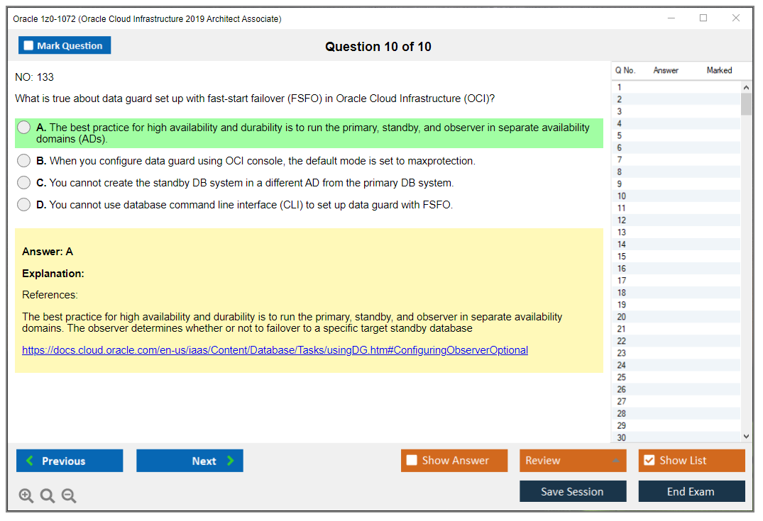 Reliable 1z0-1077-22 Test Online